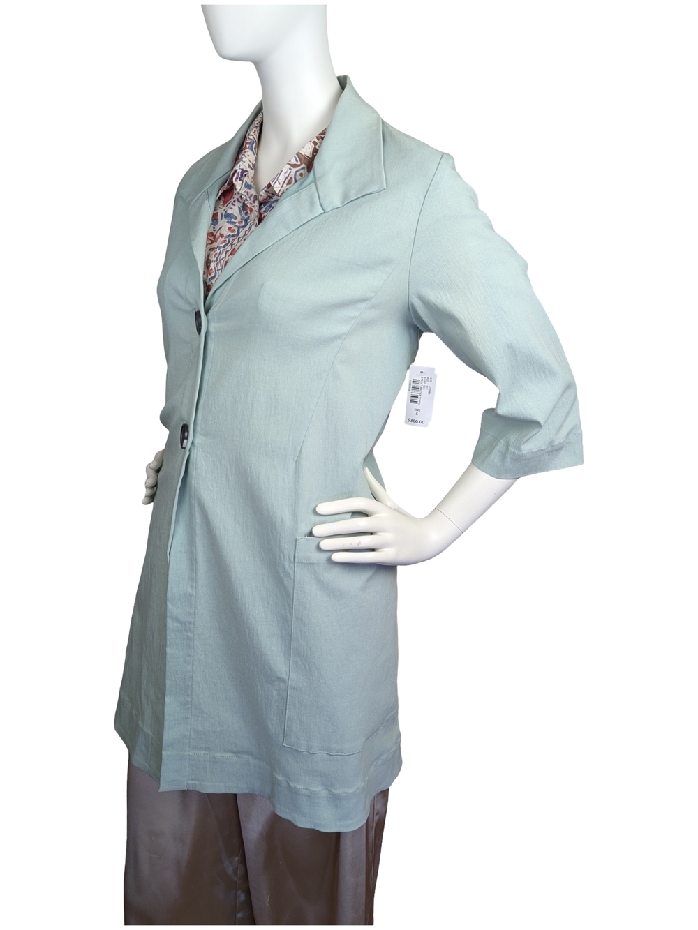 AYRtight Baxter Topper Jacket S Julep NWT Made in Canada Oversized Stretch Aqua - Picture 3 of 16